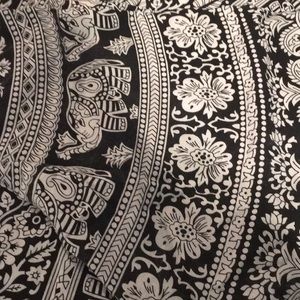 Circle tapestry with elephants